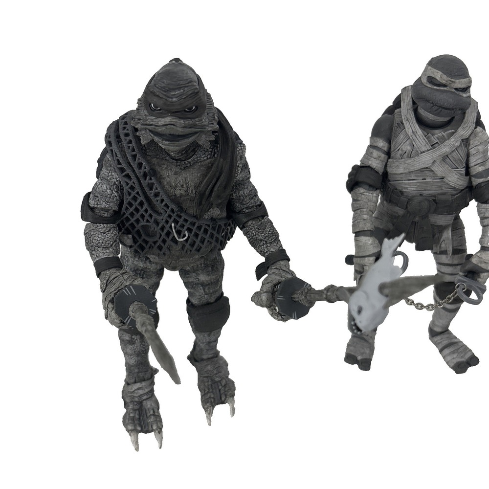 Neca Toys TMNT Universal Monsters Black White Action Figure Lot Set Of 4 - Picture 2 of 11